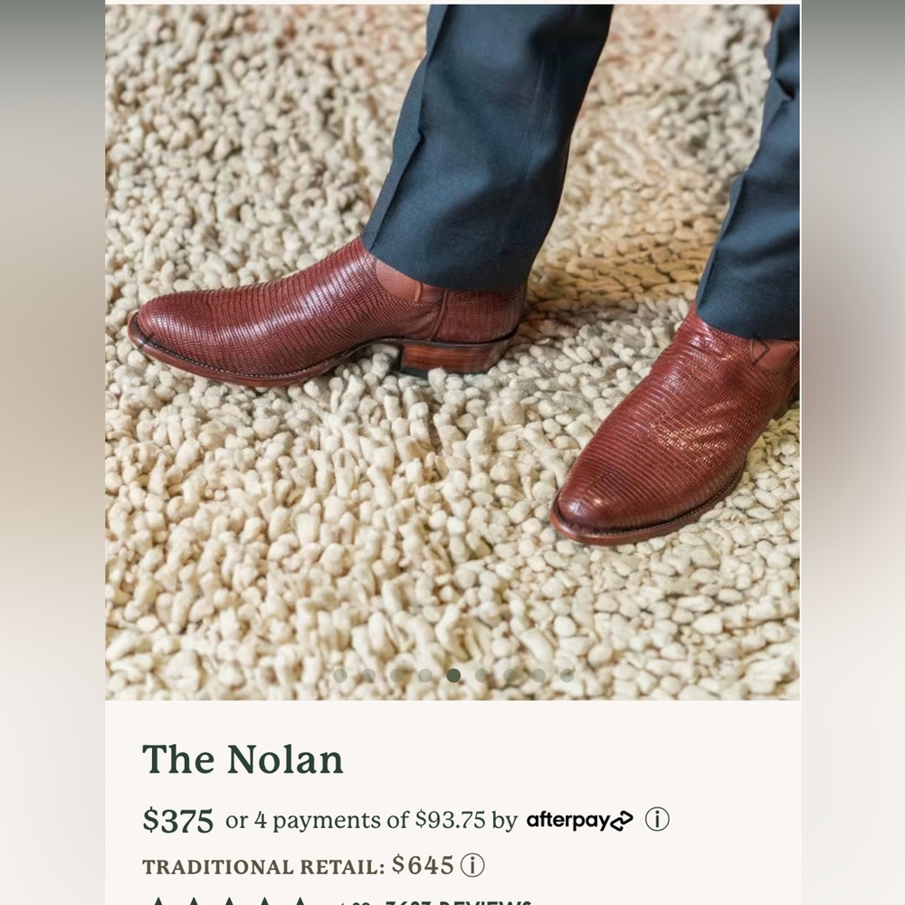 Tecovas lizard Boots. The Nolan. Bourbon color. Slightly used. Great condition!